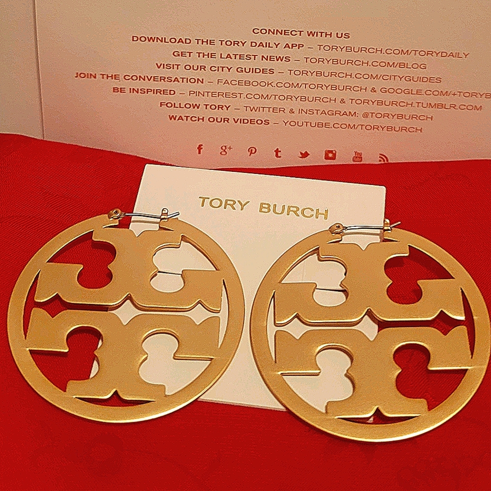 Tory Burch Miller Hoops in Gold